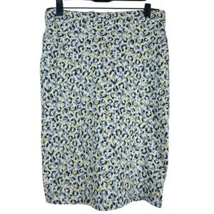 Maeve by Anthropologie Pencil Skirt Small Multicolor Leopard Print Preppy Boho